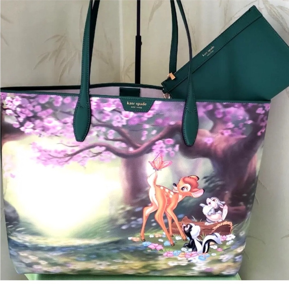 Disney X Kate Spade New York Bambi Thumper Sutton medium Tote NWT novelty - Picture 5 of 12